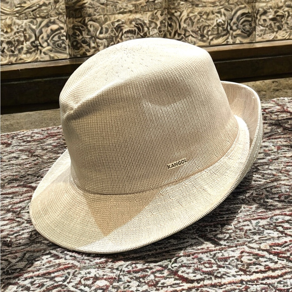 Kangol Men's Blue Bucket Beige Hat Large. - Picture 2 of 5